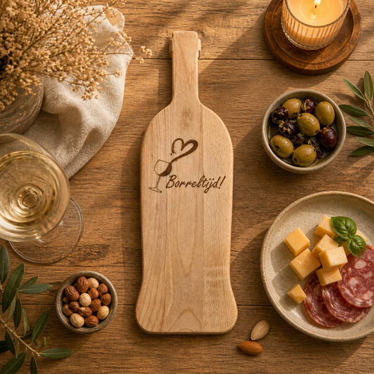 Borrelplank met gravure
