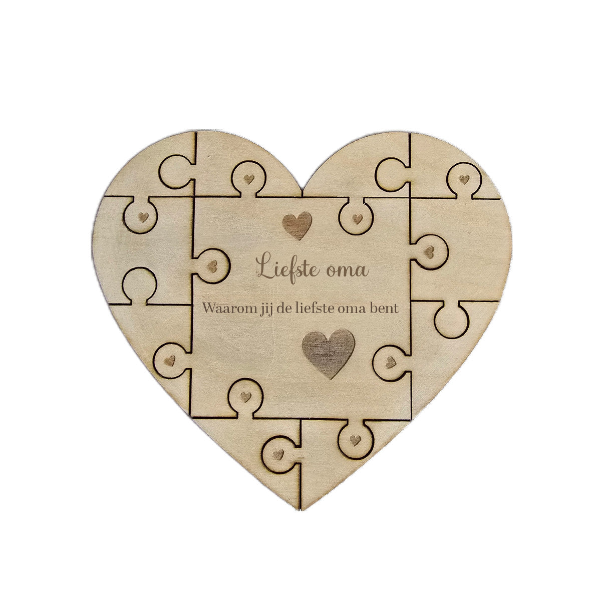 Puzzelhart voor mama of oma - om zelf in te vullen