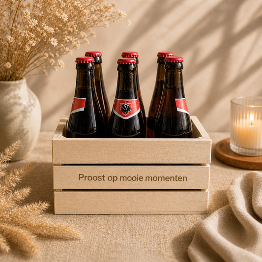 Houten bierkist personaliseren | Cadeaukist met naam