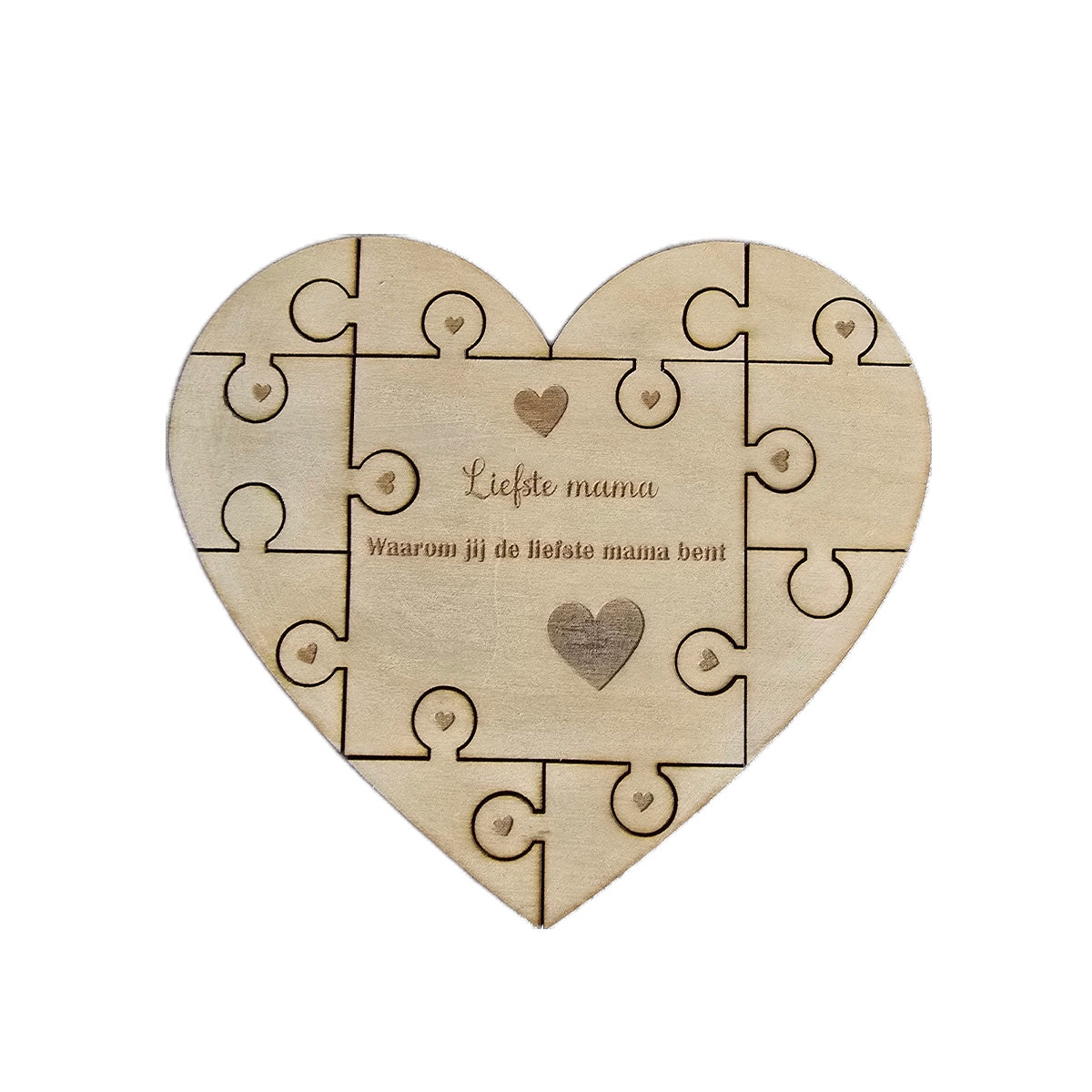 Puzzelhart voor mama of oma - om zelf in te vullen