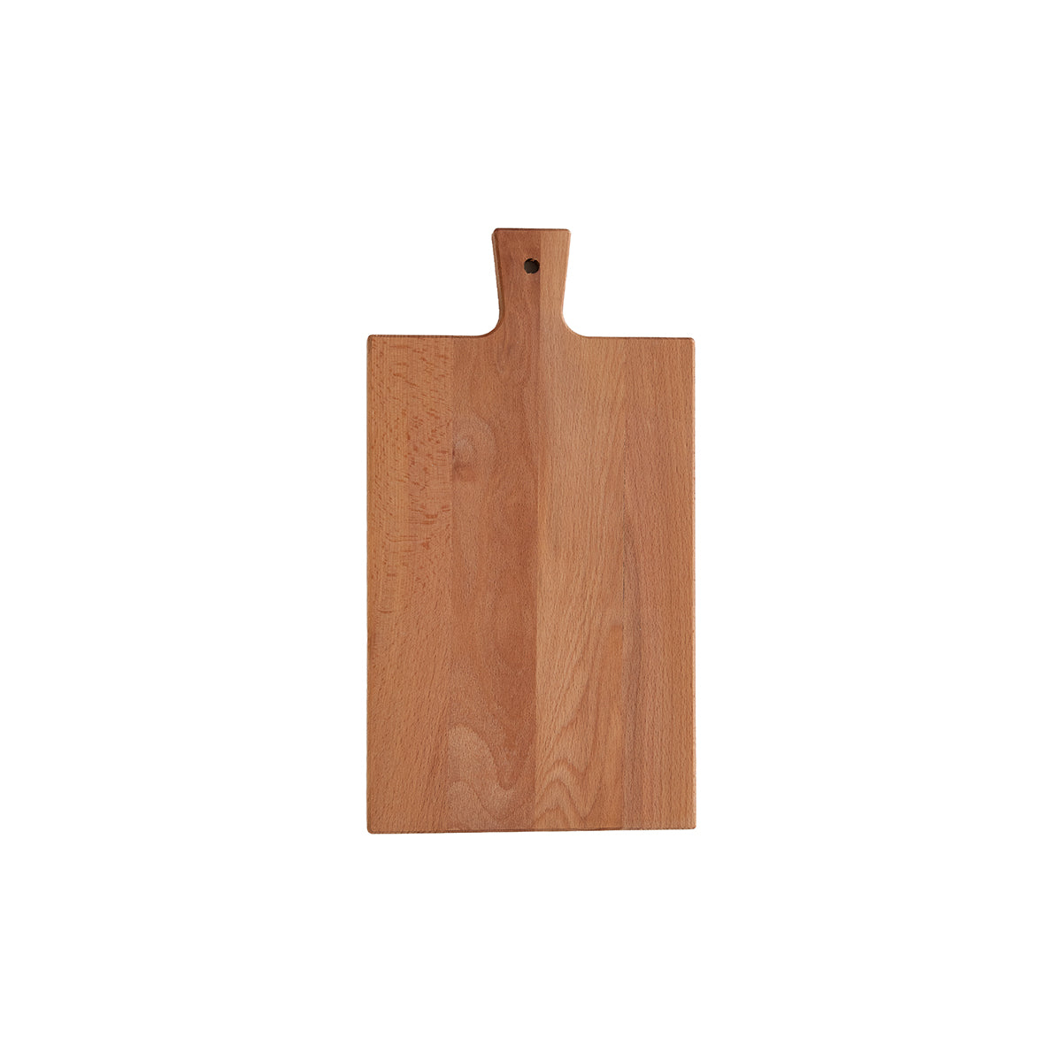 Rechthoekige borrelplank van beukenhout met handvat