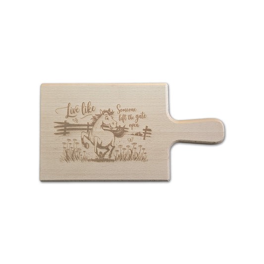 Borrelplank - Live like someone left the gate open