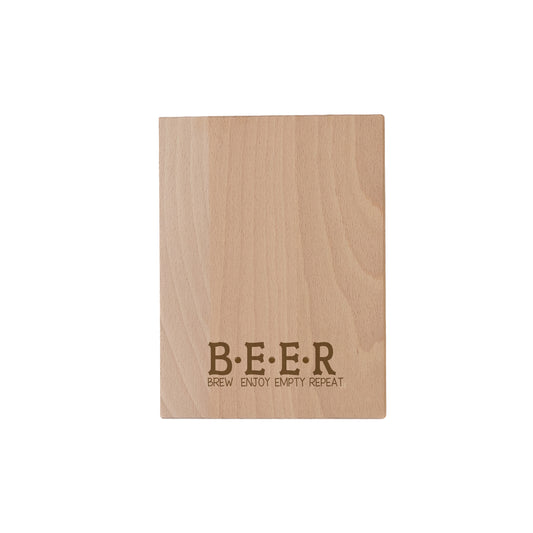 Rechthoekige borrelplank laten graveren - houten cadeau met naam