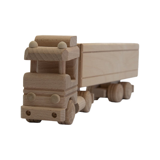 Vrachtwagen spaarpot van beukenhout